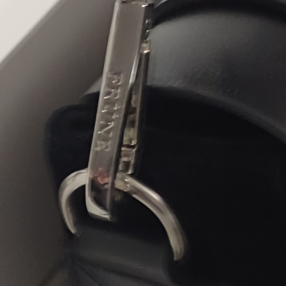 PRUNE . Black suede and bovine leather dotted snap front zipper prune purse. - Picture 5 of 15